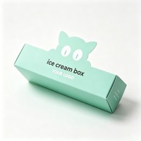 Boîte à glace personnalisée en gros, barquette en papier pour sucettes glacées à emporter, emballage de vente au détail, barquette en papier pour chocolat et glace