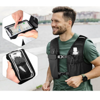 Gilet de course léger et ajustable en néoprène réfléchissant avec poches pour la course sur sentier, la randonnée, unisexe, toutes saisons, logo personnalisé