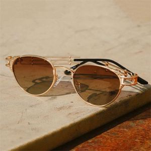 New Arrival Fashion Retro Men Women Steampunk <b>Sunglasses</b> UV400 Metal Oval Polarized <b>Sunglasses</b> 2021 - Product Image 1