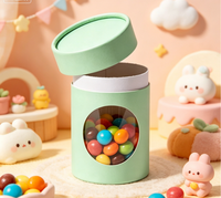 Scatola in Plastica PET Trasparente per Alimenti con Finestra, Tubo Riciclabile per Confezionamento di Caramelle, Cioccolato e Biscotti, Direttamente dal Produttore