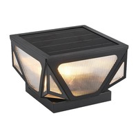 Luz de Pilar alimentada por energía Solar Led moderna Poste de puerta Luz de jardín solar al aire libre Valla Lámpara de cuerpo luminoso Luz de Pilar impermeable