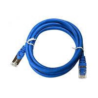 Kabel Ethernet Cat6 Biru Stok Tersedia 1.5m Outdoor&Indoor Kecepatan Tinggi 26AWG 1000Mhz Konektor RJ45 Berlapis Emas Jalinan PVC Ramah Lingkungan