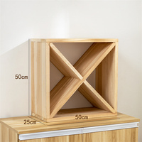 Ventes chaudes : Porte-bouteilles en bois personnalisé, support de rangement pour vin, porte-verres à vin en bois massif, casier à vin en bois