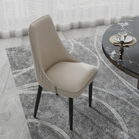 Chaise de salle à manger de luxe en cuir PU haut de gamme, style Safari, dossier haut, pour salon, prix abordable