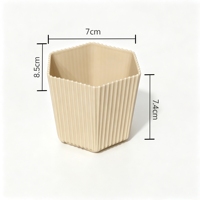 Pot de fleurs en plastique durable et écologique en forme de polygone pour plantes succulentes, maison et jardin, pot de culture de plantes vertes d'intérieur
