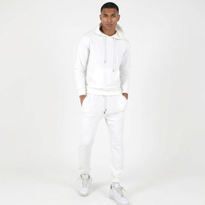 Pantalones Jogger con Capucha Unisex de Algodón Terry de 500GSM, Estampado Animal con Efecto Ácido, Impresión Puff, Color Beige Sólido, Estilo Casual de Invierno - Product Image 1