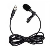 Microphone cravate omnidirectionnel à condensateur mini-XLR 4 broches pour émetteurs sans fil Shure, vlog, scène, diffuseurs