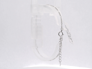 Layered Dual Strand White Pt950 Custom <b>Wristlet</b> Offset Flat Links Unisex Casual Layering Platinum Wrist Accessory Gift - Product Image 3