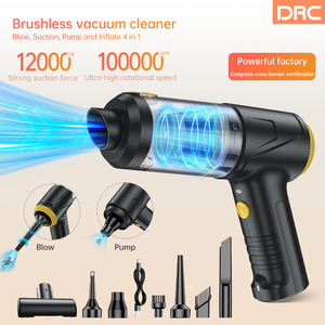 <span class=keywords><strong>Aspirateur</strong></span> <span class=keywords><strong>de</strong></span> voiture sans fil 4-en-1 19500PA 120W, 3 vitesses, LED, 6000mAh, USB-C, souffleur, pompe d'aspiration, gonfleur, filtre HEPA pour voiture, maison, animaux domestiques - Product Image 1