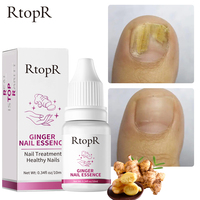 Rtopr 10ml Huile Essentielle de Gingembre pour Ongles des Mains et des Pieds, Sérum Adoucissant, Réparateur, Fortifiant, Anti-Fongique et Anti-Griseauté