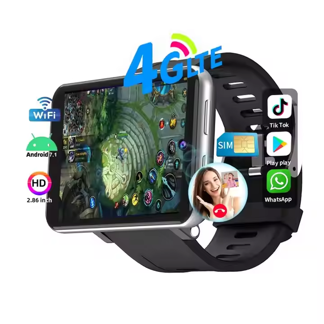 2024 Hot Selling 2800mAh High Baterry Capacity 4G Watch Mobiles DM100 Custom OEM IP67 LET 4G Network Android Smart Watch Phone