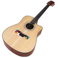 Gitar Akustik Matte 41 Inch 6 Senar Kayu Spruce Plywood untuk Anak Laki-laki dan Perempuan Bermain dan Bernyanyi