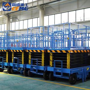 Plateforme élévatrice mobile à ciseaux électrique CFMG 4m-14m, élévateur à ciseaux manuel hydraulique à 4 roues - Product Image 5