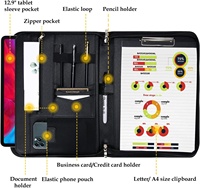 Portafolio Profesional ProCase, Carpeta con Cierre, Bolsillos con Cremallera, Organizador de Documentos Legales, Tamaño Carta/A4, Hecho en China