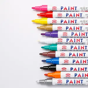 Ishowu 12 colori Verde certificazione non-tossico e insapore professionale pittura ad olio penne markel vernice marker