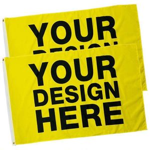 Drapeaux personnalisés en polyester 100D, design jaune, meilleur prix, vente en gros d'usine, techniques d'impression numérique - Product Image 5