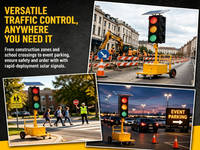 Feu de signalisation routière mobile solaire étanche IP65 à 3 aspects, lampe d'avertissement LED, directement de l'usine