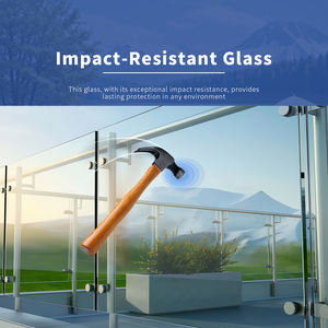 Ringhiera in Alluminio Contemporanea con Vetro Temperato Trasparente, Barriera di Sicurezza per Balconi Esterni, Resistente alla Ruggine e Impermeabile, per Ville e Appartamenti, Personalizzabile - Product Image 2