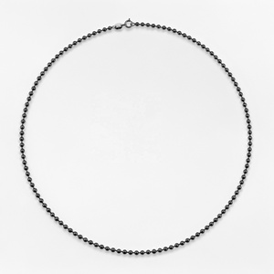 Collier chaîne à billes en argent sterling 925 plaqué or 18 carats, chaîne minimaliste, bijou polyvalent - Product Image 4