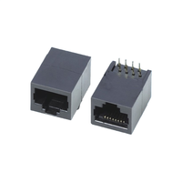 GLGNET 7498010210A Conector Hembra RJ45 10/100 Base-T para Montaje en Panel SI-50199-F SI-80007-F RU1S041X LF Chapado en Oro con Protección EMI