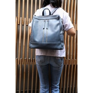 Mochila de cuero genuino a la moda para mujer, mochila elegante y duradera con múltiples compartimentos y cremallera para la escuela, viajes, oficina y trabajo - Product Image 6