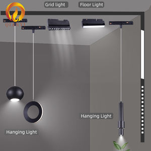 Éclairage sur <span class=keywords><strong>rail</strong></span> LED moderne <span class=keywords><strong>Plafond</strong></span> <span class=keywords><strong>Rail</strong></span> magnétique Noir Aluminium Luminaire pour usage intérieur - Montage en surface Suspendu Salon - Product Image 3