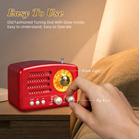 Radio rétro vintage AM FM SW sans fil Lecture de carte USB/TF Petites radios à transistors Rechargeable Batterie Radio AM FM