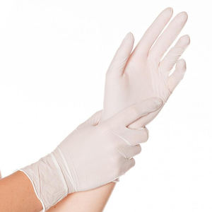 ถุงมือไนไตรล์แบบใช้แล้วทิ้ง สีขาว ไม่ใช่ทางการแพทย์ ปราศจากน้ำยาง ปราศจากแป้ง รุ่น M3.5g ผลิตในมาเลเซีย ขายตรง - Product Image 1