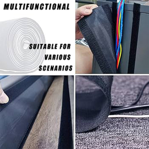 JIEHUAN Eco-Friendly Strong Nylon <strong>Hook</strong> <strong>Loop</strong> Velcro Custom Size Rubber Cover for Carpet Bags Use Adhesive Cable Management Floor - Product Image 6