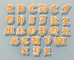 Encantos de letras que brillan en la oscuridad, decoración de zapatos fluorescentes, dijes de zapatos con letras en inglés antiguo - Product Image 5