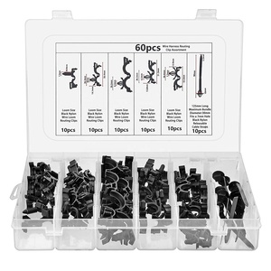 通用汽车用60pcs汽车线材走线夹紧固件盘绕分类套件 - Product Image 1