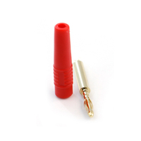 Connecteur audio mâle banane plaqué or 2,0 mm 10A à connexion par soudure, fourni directement par l'usine, pour applications PCB