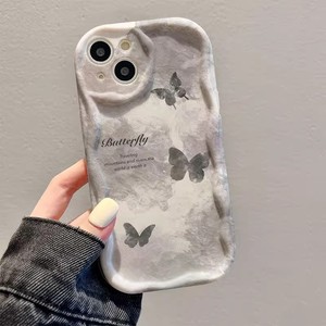 เคสโทรศัพท์มือถือ TPU ซิลิโคนขอบคลื่นพิมพ์ลายผีเสื้อ<span class=keywords><strong>สี</strong></span>ดำ<span class=keywords><strong>เทา</strong></span>ดำสำหรับ <span class=keywords><strong>iPhone</strong></span> 8 x XR XS 11 12 13 14 15 16 17 PRO MAX - Product Image 3