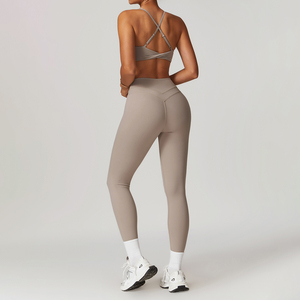 Yoga a vita alta aderente attillata da donna Yoga aderente e bella tuta da Fitness per la schiena da corsa - Product Image 3