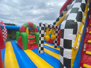 Castello Gonfiabile Commerciale a Tema Cartoni Animati per Bambini con Scivolo e Parete da Arrampicata, Ideale per Noleggio Esterno - Product Image 4