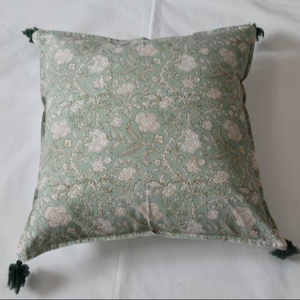 Top Selling Hand Block Printed Cotton <b>Pillows</b> Size 18*18 inch Wholesale Popular Luxurious Decorative <b>Pillow</b> Covers Bulk Product - Product Image 1