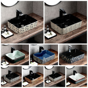 <span class=keywords><strong>2025</strong></span> פורצלן אגן חרסינה בסגנון מסורתי כיור רחצה חדש לחדר רחצה כלים סניטריים עם אבזר - Product Image 4