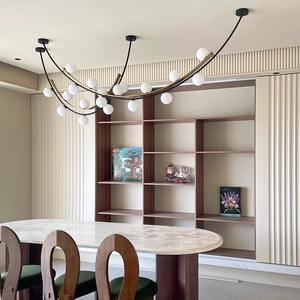 Luminaire suspendu moderne et minimaliste pour salle à manger, salon, bar, comptoir, showroom, modèle créatif, lignes artistiques, postmoderne, design de créateur - Product Image 5