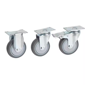 HEALING Premium Industrial 75mm Rollen räder Heavy Duty 3 4 5 Zoll Universal PVC TPR PP Bremse Starre drehbare Möbel rolle OEM - Product Image 4