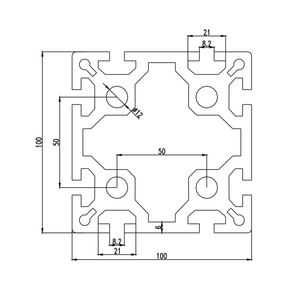 Bella serie 6000 estrusa profili in alluminio a forma di T per il mercato <span class=keywords><strong>Nepal</strong></span> che piega la lavorazione della punzonatura della saldatura applicata - Product Image 2