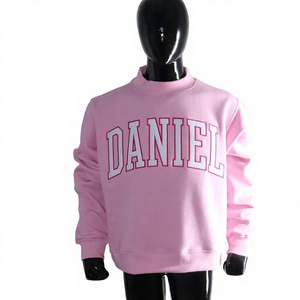 Daniel <b>Pink</b> Crew Neck <b>Sweatshirt</b> Unisex Regular Fit Cotton Knitted Pullover Casual Autumn Wear - Product Image 1