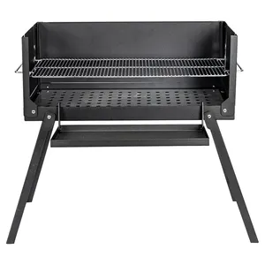 Barbecue Mini Charcoal Grill Portable Folding BBQ Grill Outdoor Grill Tools For Camping Hiking Picnics Black