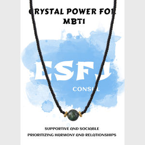 Collier en cristal perlé sur le thème MBTI pour femmes à la mode avec des pierres naturelles pour un style quotidien - Product Image 4