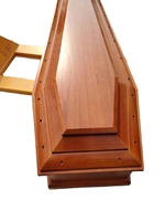 Ataúdes de Madera para Adultos con Diseño de Cruz Europea, Biodegradables y Ecológicos, Color Personalizado para Entierro