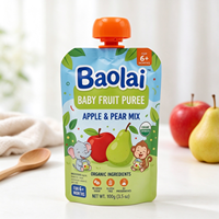 Sachet souple alimentaire pour purée de fruits pour bébé avec bouchon anti-étouffement pour purée biologique et yaourt