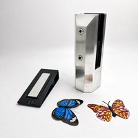 Support de balustrade en verre pour domaine viticole, en acier inoxydable finition satinée, avec fixation par clé Allen, pour montage de verre sur joint, modèle Distinguished Grout Mount