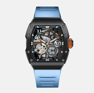 <span class=keywords><strong>Reloj</strong></span> de Pulsera Mecánico de Lujo <span class=keywords><strong>para</strong></span> Hombre, con Correa de Goma y Logotipo OEM, Diseño de Esqueleto Automático - Product Image 3