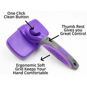 Brosse de toilettage pour animaux KINGHON, auto-nettoyante, automatique, pour chien et chat, brosse à poils pour animaux, peigne pour enlever les poils de chien - Product Image 2
