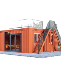 Maison mobile portable 2-3 chambres, conteneur pliable 20ft 40ft, abri étanche prêt à l'emploi pour appartement