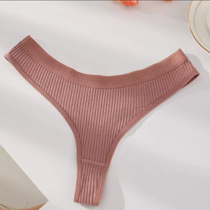 Tanga de Algodón Sexy para Mujer, Tanga de Color Sólido, Tanga Moderna con Tirantes en T para Chicas, 3 Tallas - Product Image 4
